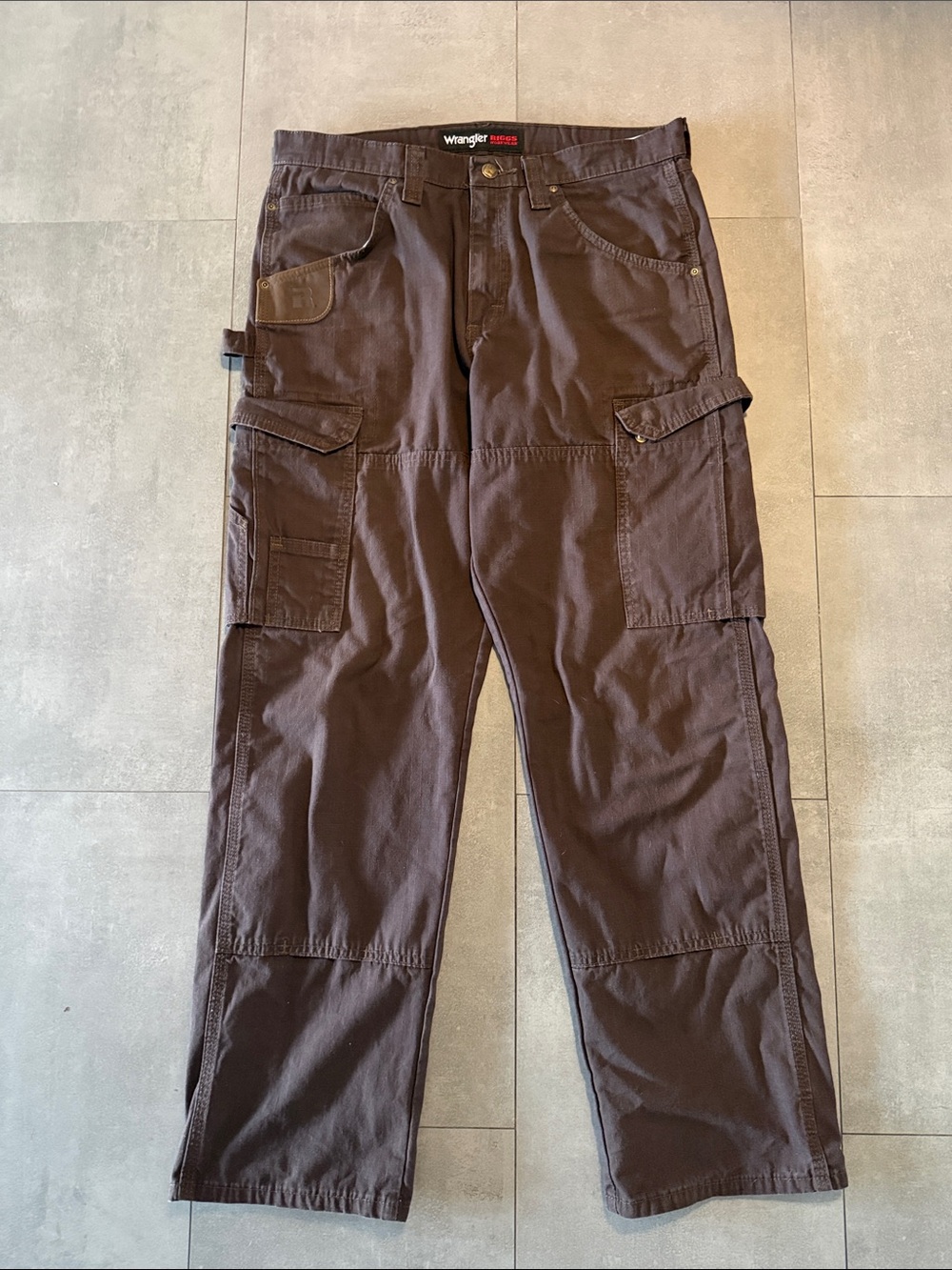 Wrangler RIGGS Workwear Ripstop Cargo Pants 32x30 Brown Canvas Utility Gorpcore